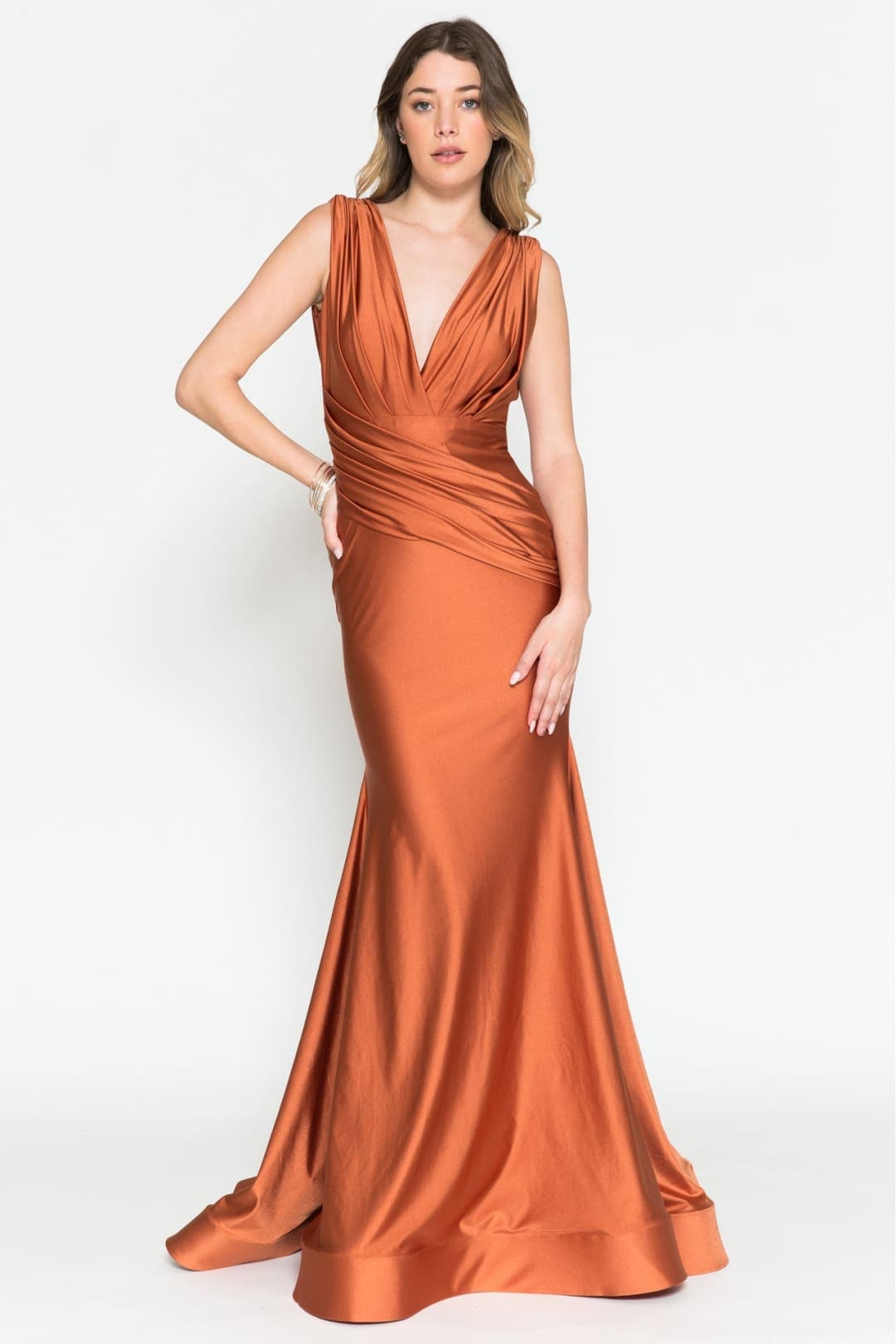 Amelia Couture 370 Sleeveless Bodycon Stretchy Bridesmaids Dress