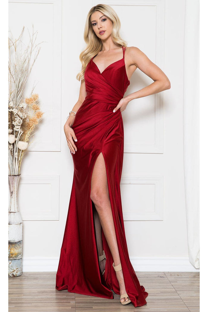 Long Stretchy Evening Sexy Simple Bridesmaid Gown