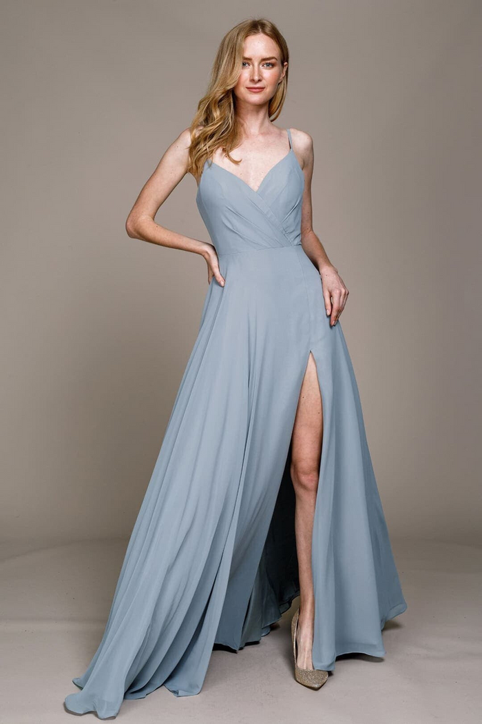Amelia Couture 477 Simple Adjustable Straps Prom Evening Gown