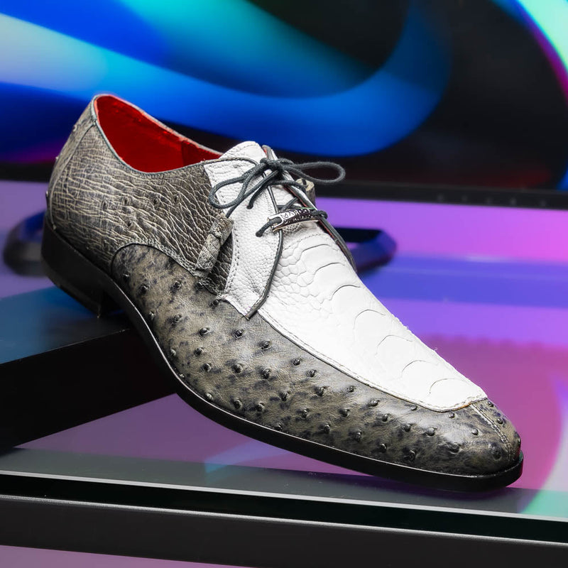 Marco Di Milano Andretti White/Gray Leather Loafer