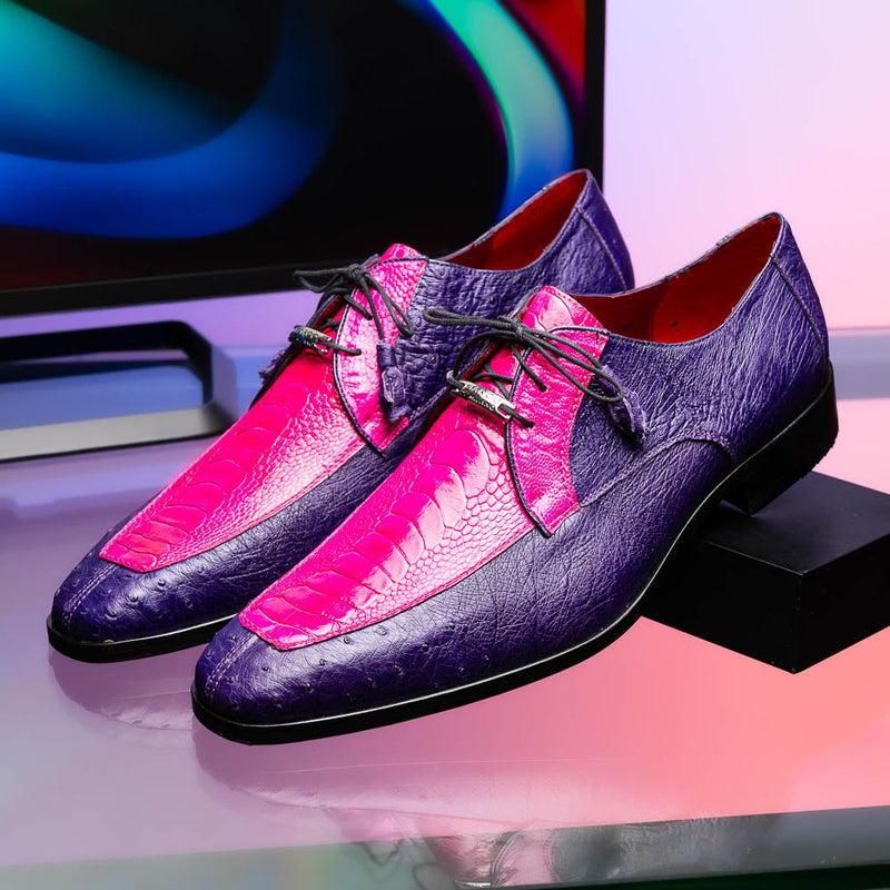 Marco_Di_Milano Andretti: Pink Suede Loafers