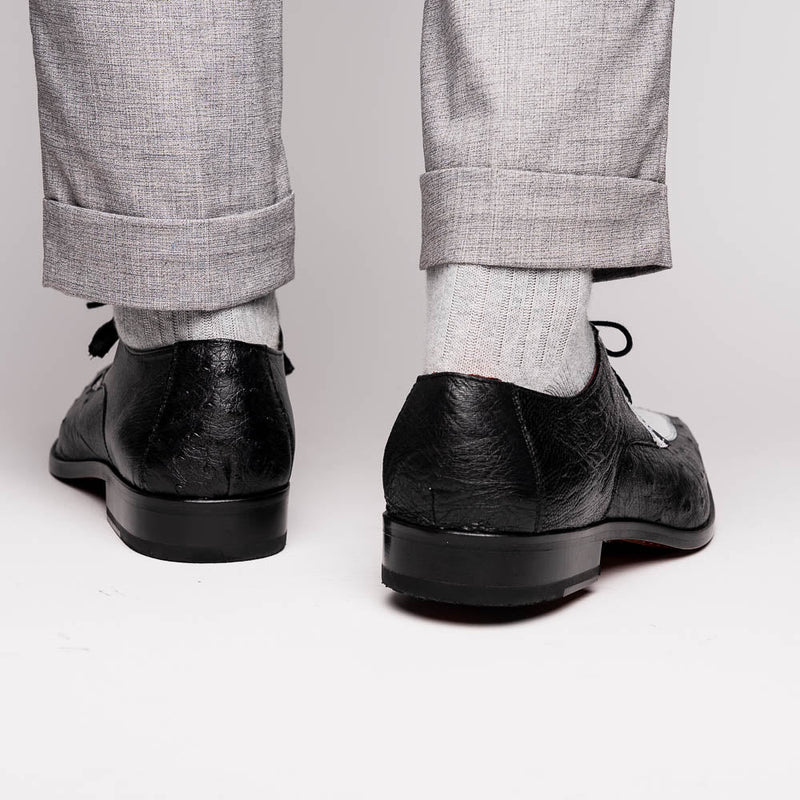 Marco_Di_Milano Andretti: Luxury White & Black Leather Loafers