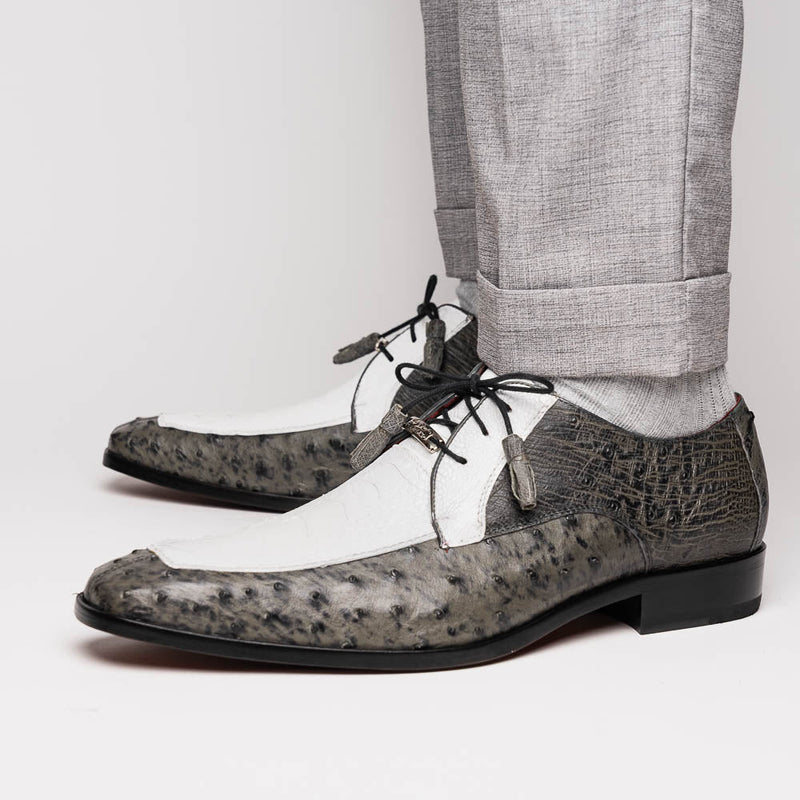 Marco Di Milano Andretti White/Gray Leather Loafer