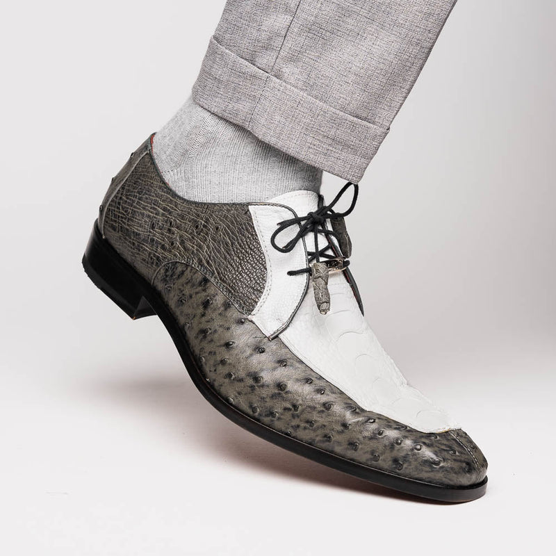 Marco Di Milano Andretti White/Gray Leather Loafer