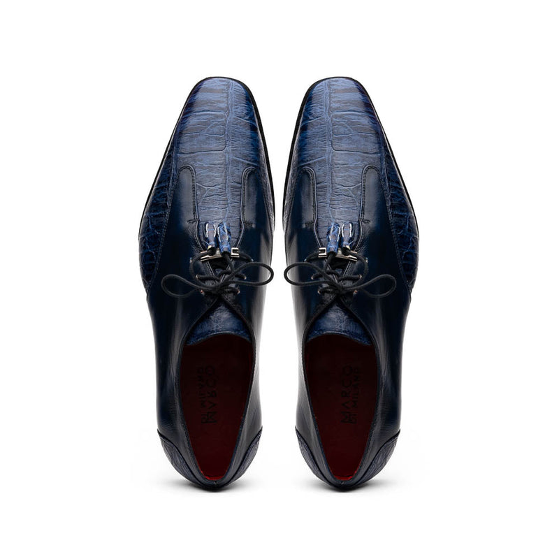 Marco_Di_Milano Anzio: Blue Jeans Leather Dress Shoe