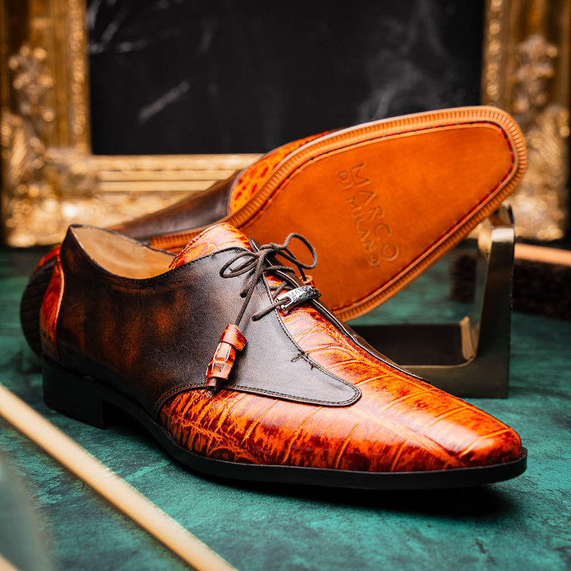 Marco Di Milano Anzio Rustic Brandy Leather Shoe