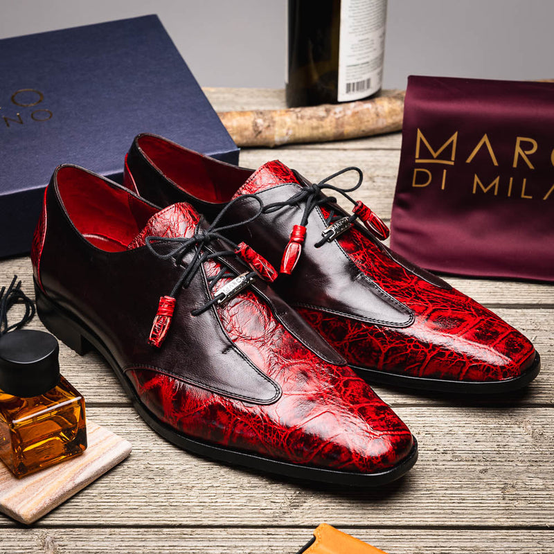 Marco Di Milano Anzio Black Cherry Leather Shoe