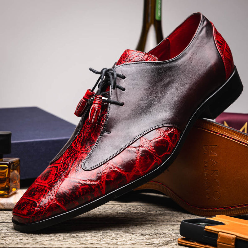 Marco Di Milano Anzio Black Cherry Leather Shoe