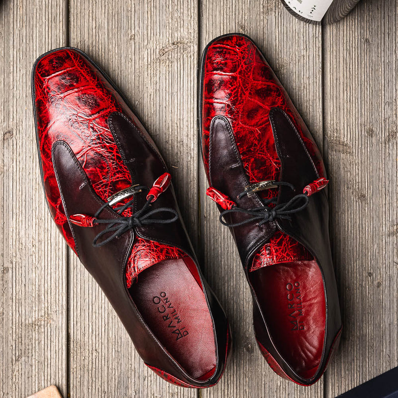 Marco Di Milano Anzio Black Cherry Leather Shoe