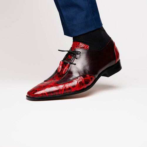 Marco Di Milano Anzio Black Cherry Leather Shoe