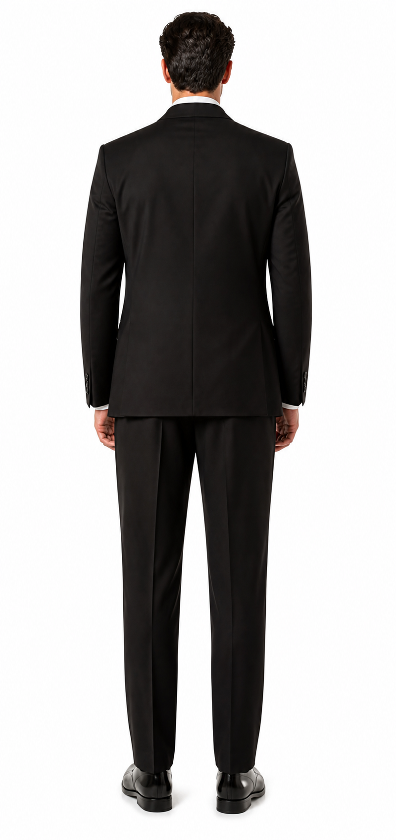 Apollo King Men’s Navy Blue 2 Piece Double Breasted Suit, Pleated Pants Formal Business Wedding Suit