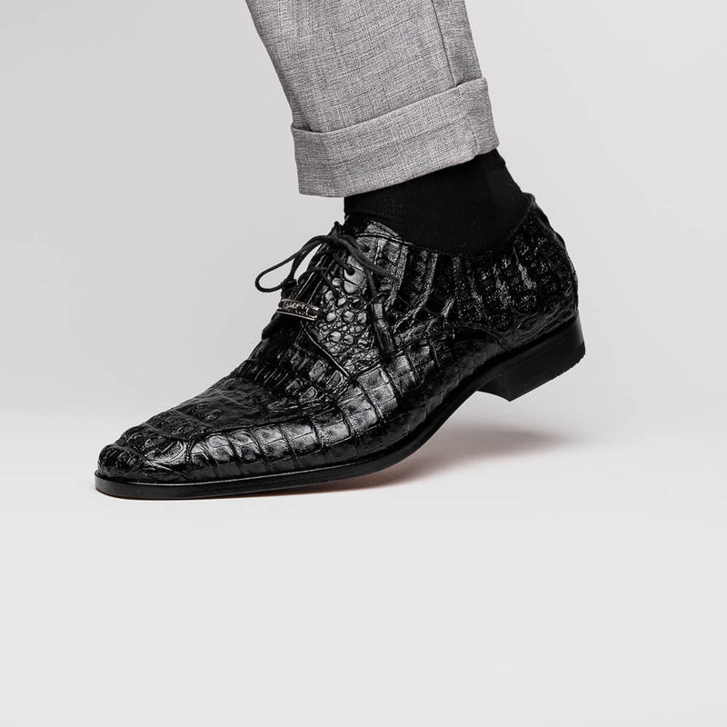 Marco_Di_Milano Apricena Black Leather Luxury Shoe