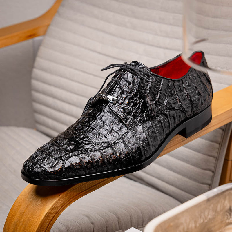 Marco_Di_Milano Apricena Black Leather Luxury Shoe