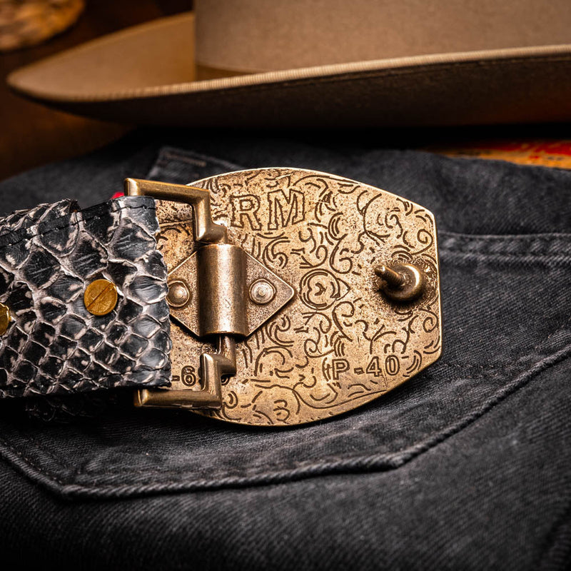 Marco Di Milano Arkansas Belt Antique Newspaper Leather Shoe