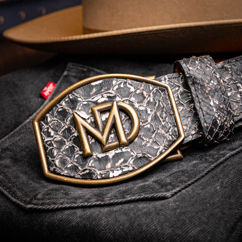 Marco Di Milano Arkansas Belt Antique Newspaper Leather Shoe