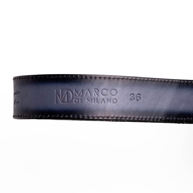 Marco Di Milano Arkansas Belt Antique Newspaper Leather Shoe