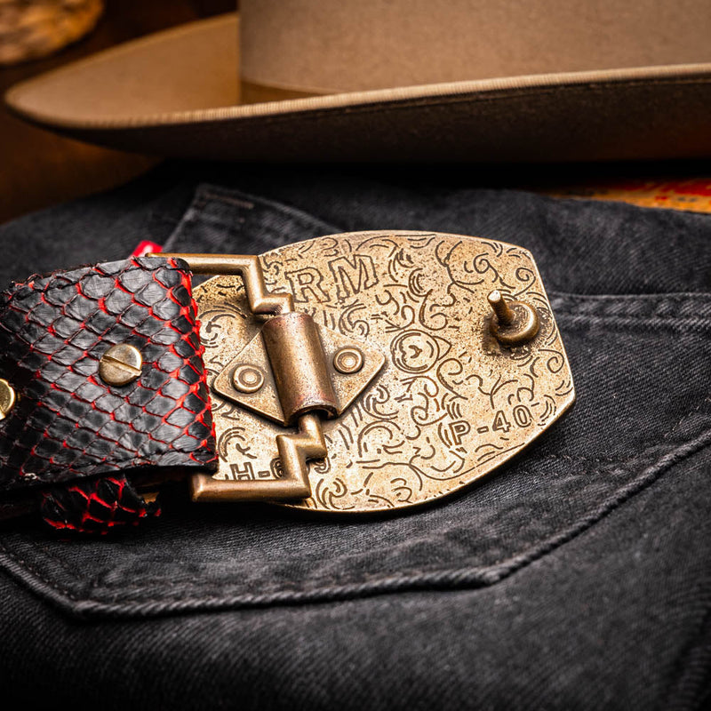 Marco Di Milano Arkansas Black Cherry Leather Belt Shoe