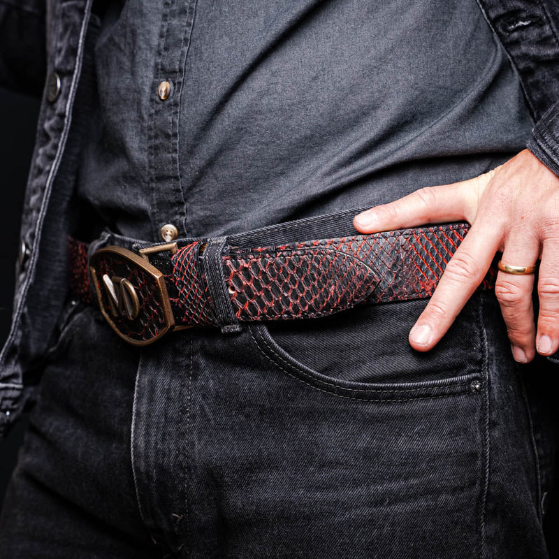 Marco Di Milano Arkansas Black Cherry Leather Belt Shoe