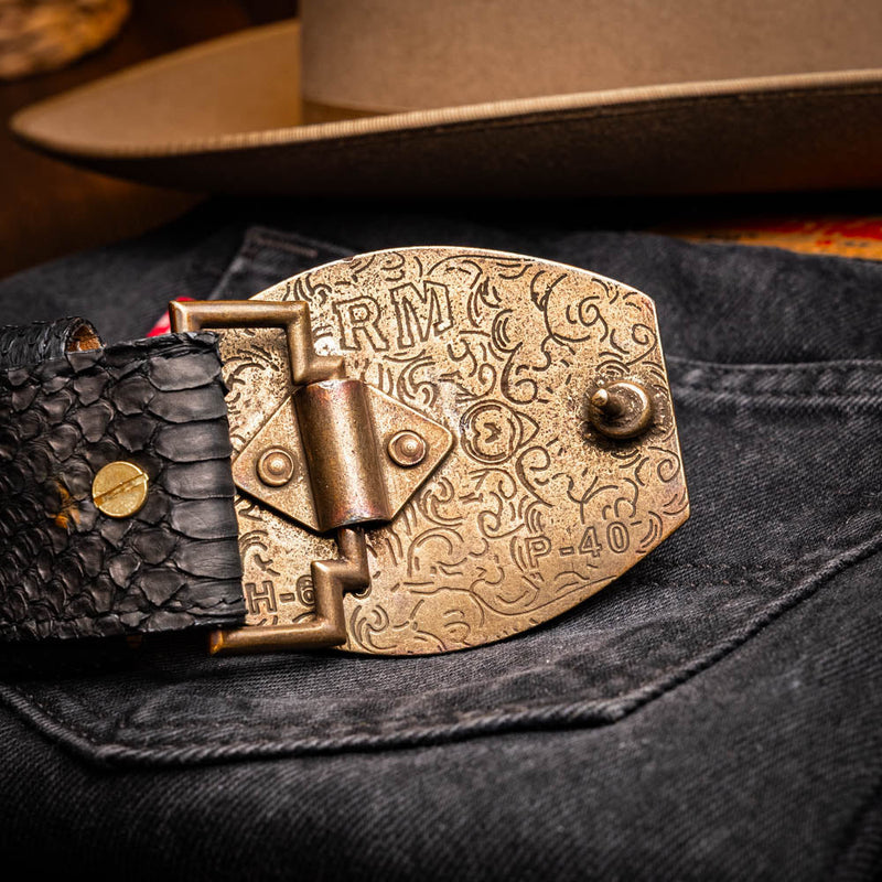 Marco Di Milano Arkansas Black Leather Belt Shoe