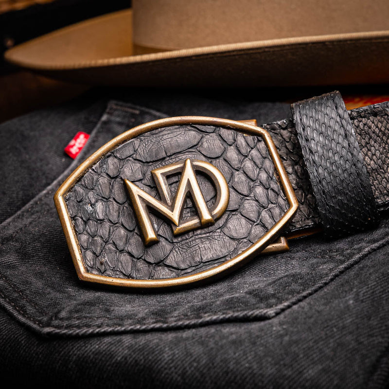 Marco Di Milano Arkansas Black Leather Belt Shoe