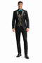 Army Green Tuxedo - Camouflage Patterned - Two Toned Vested Tuxedo
