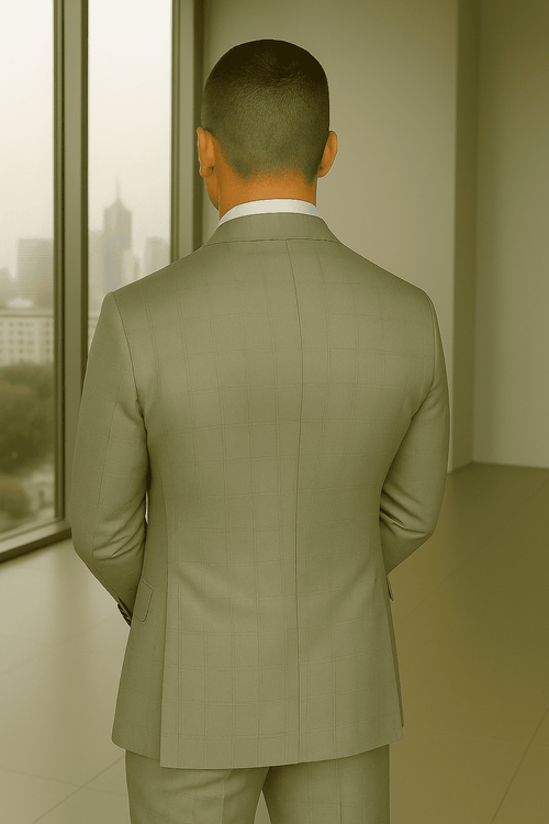 Wool Suit - Italian Made Business Suit by Statement Men's 3 Piece 100% Wool Fashion Suit - Bold Colors