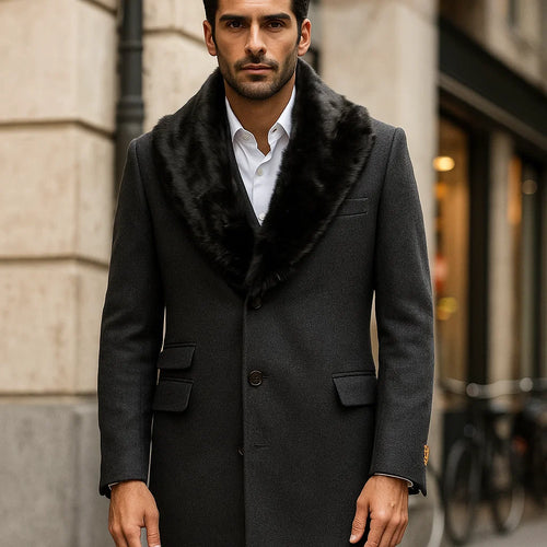 Mens Mid-Length Coats - 3/4 Length Mens Coat