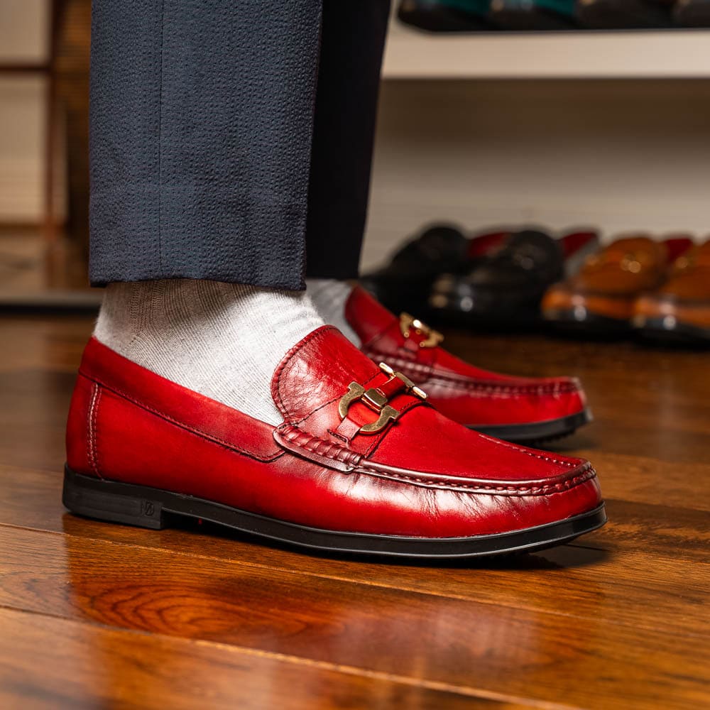 Atrani Red Calf Bit Loafer 