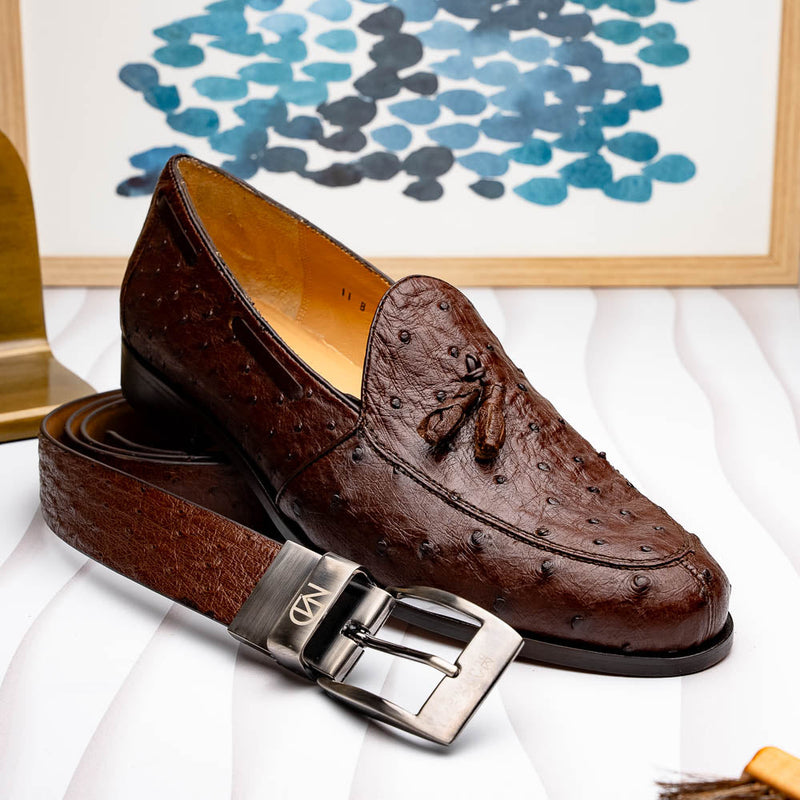 Marco Di Milano Domenico Belt Brown Leather Loafer