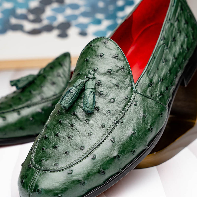 Marco Di Milano Aubiere Forest Green Leather Loafers