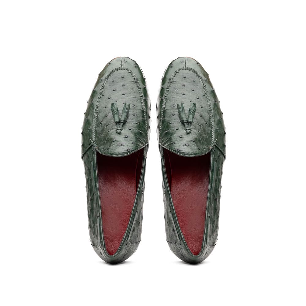 Aubiere Green Ostrich Loafer 