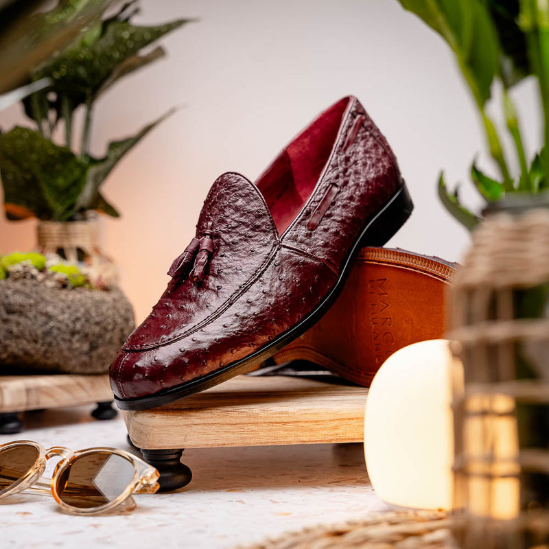 Marco_Di_Milano Aubiere Wine Leather Dress Shoe