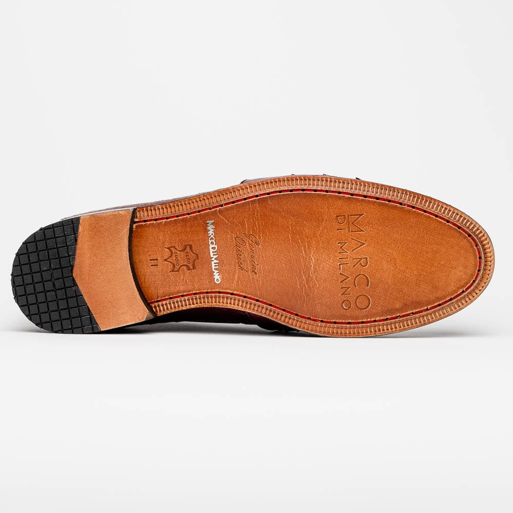 Aubiere Wine Ostrich Loafer 