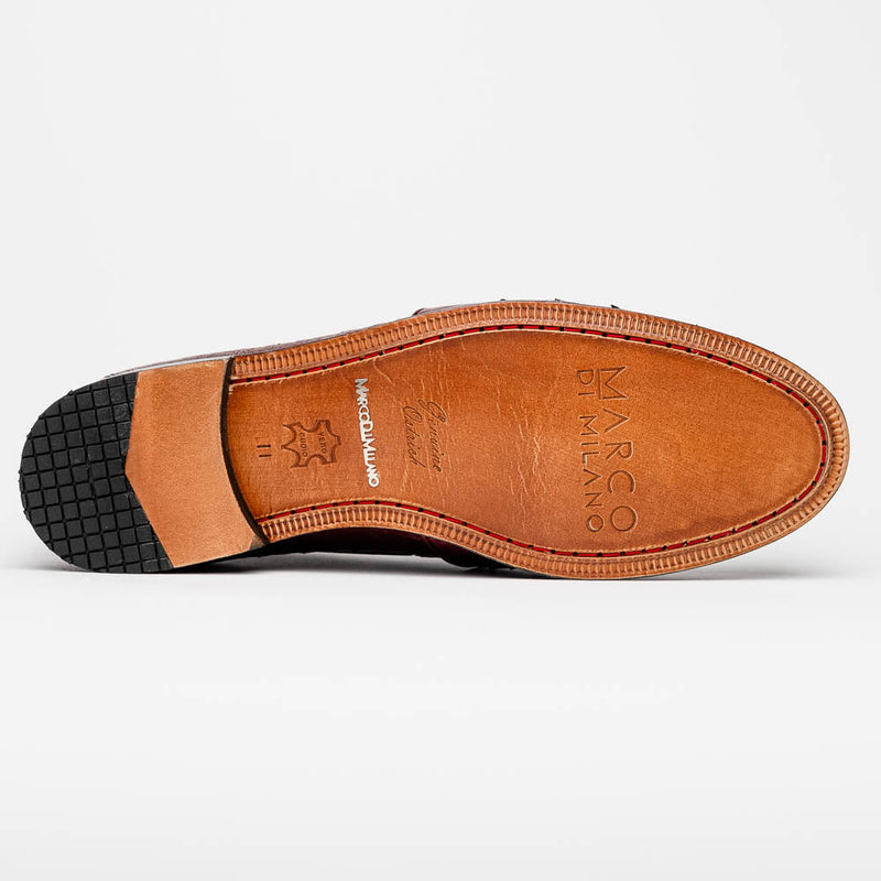 Marco_Di_Milano Aubiere Wine Leather Dress Shoe