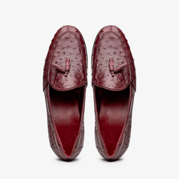 Aubiere Wine Ostrich Loafer 