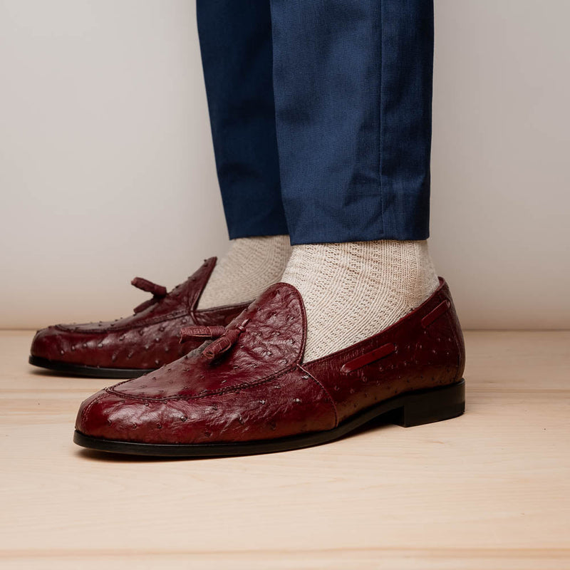 Marco_Di_Milano Aubiere Wine Leather Dress Shoe