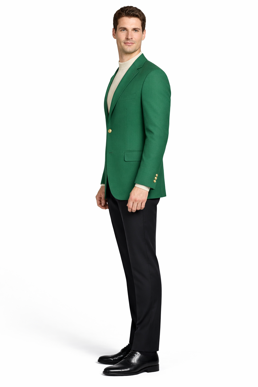 Augusta Green Blazer Men's Classic Brass buttons Blazer Sport Jacket
