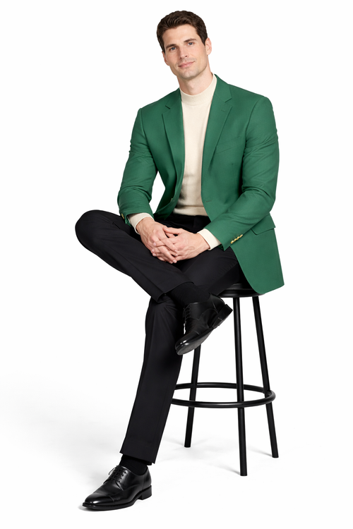 Augusta Green Blazer Men's Classic Brass buttons Blazer Sport Jacket