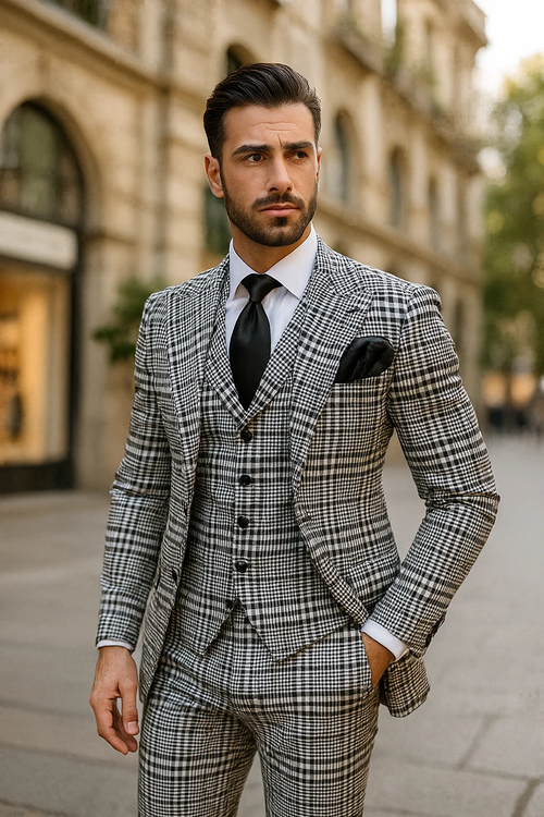 One Button 3 Piece Suit