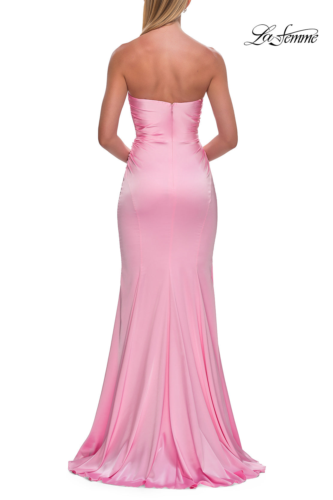 La Femme 33546 Ruched Bodice Long Sweetheart Gown