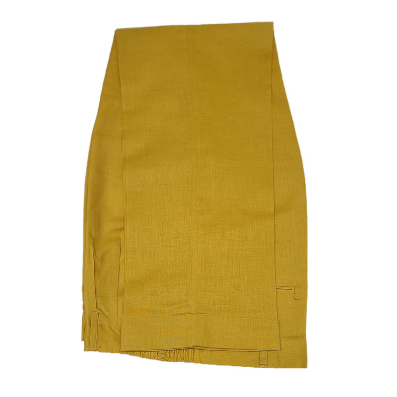 Mens Mustard Linen Shirt and Pants Casual Outfit Set