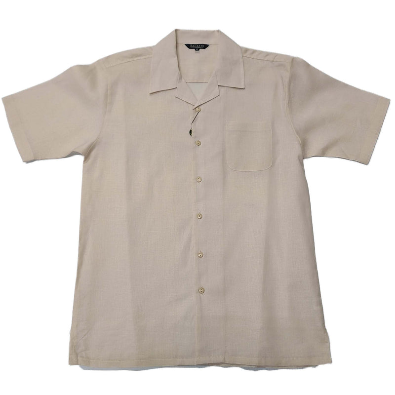 Mens Natural Linen Shirt and Pants Casual Outfit Set