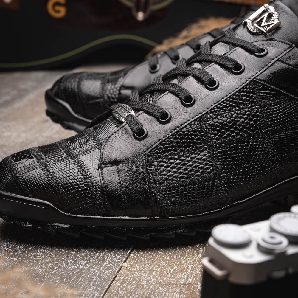 Marco Di Milano Bari Black Leather Luxury Shoe