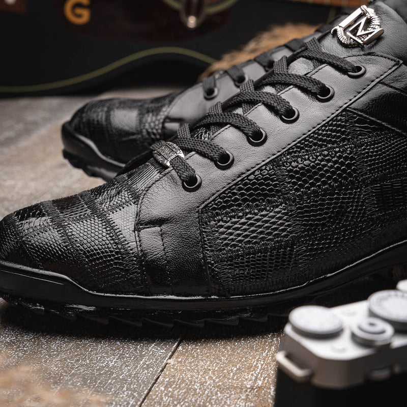 Marco Di Milano Bari Black Leather Luxury Shoe