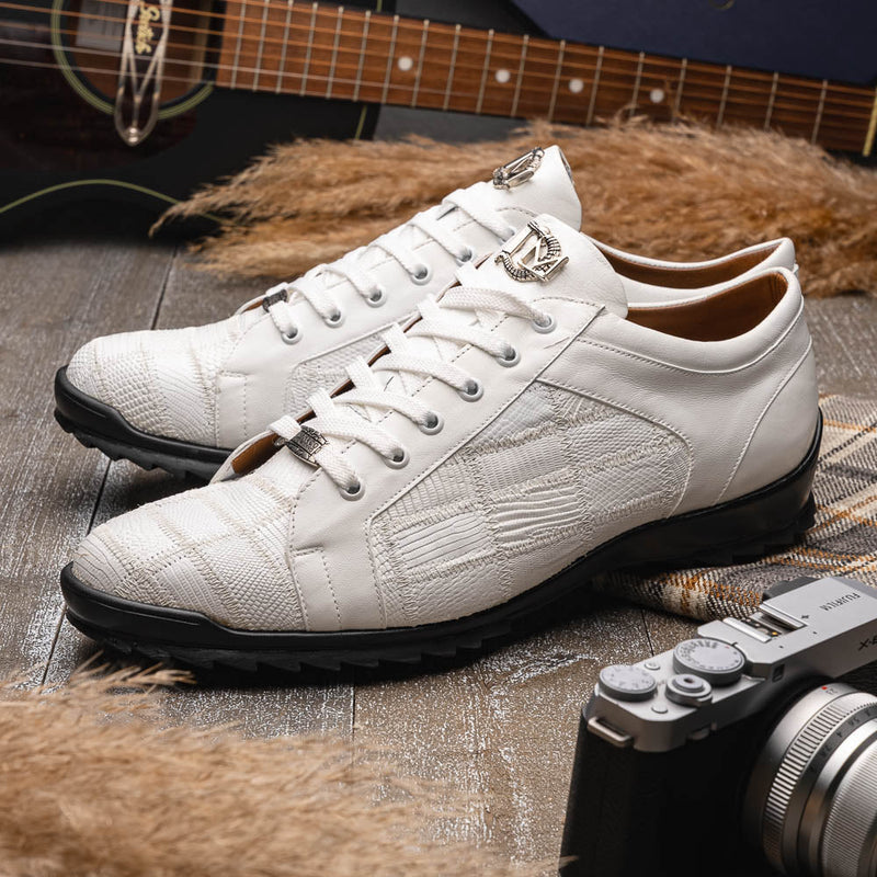 Marco Di Milano Bari White Leather Luxury Shoe