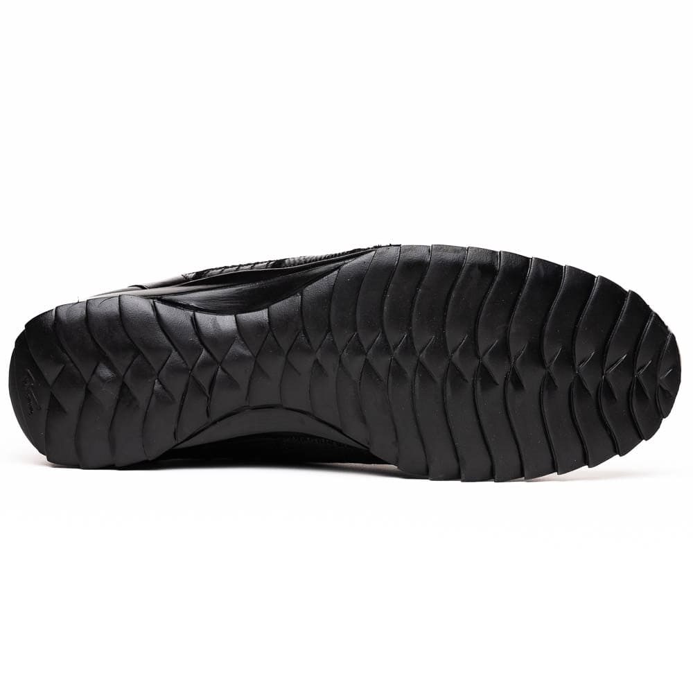 Marco Di Milano Bari Black Lizard Patchwork Sneakers