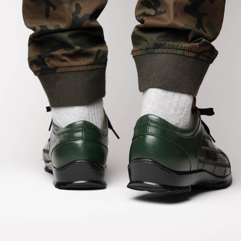Marco Di Milano Bari Green Leather Oxford Dress Shoe