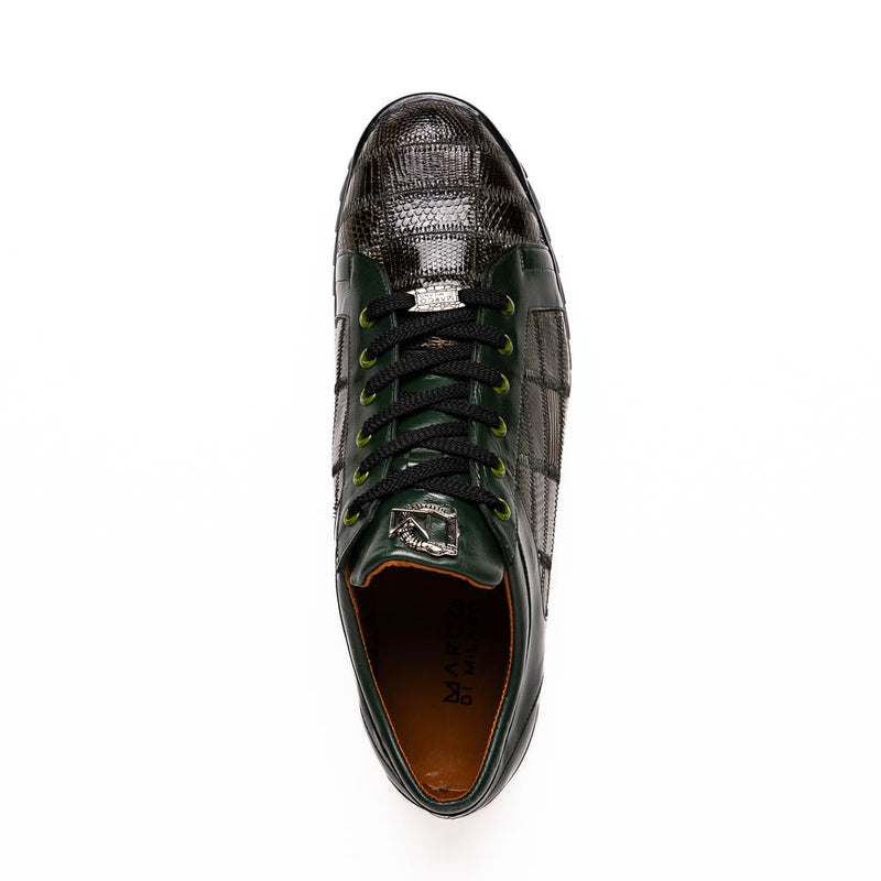 Marco Di Milano Bari Green Leather Oxford Dress Shoe