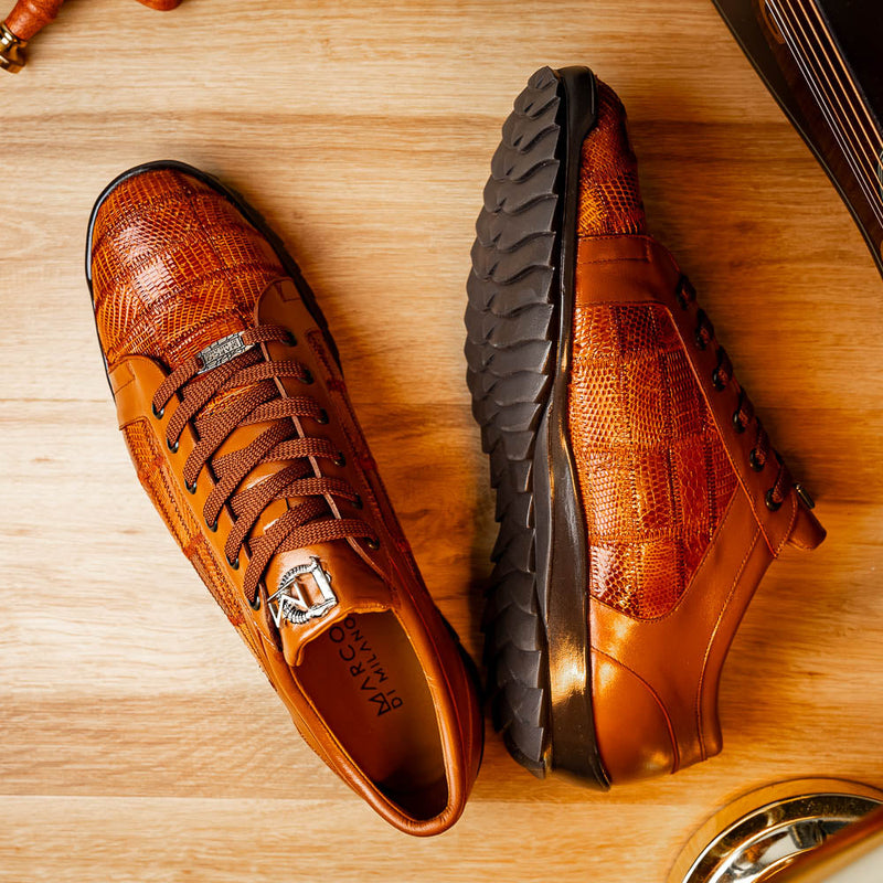 Marco Di Milano Bari Cognac Leather Dress Shoe