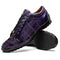 Marco Di Milano Bari Purple Lizard Patchwork Sneakers